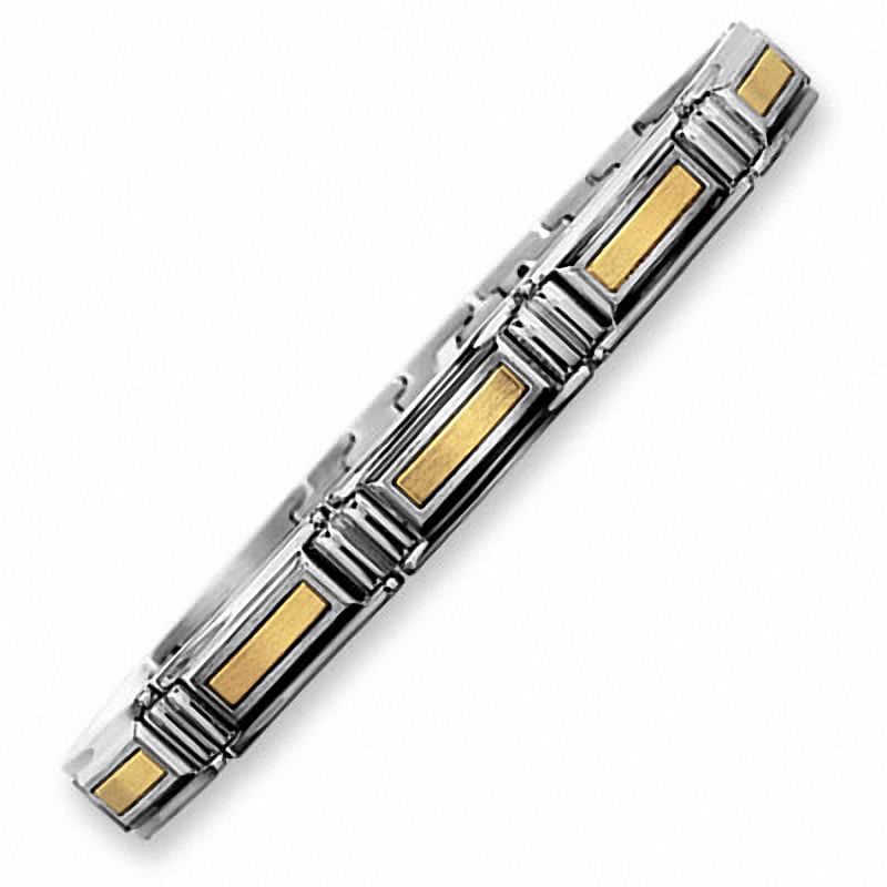 Men's 10K Gold and Stainless Steel Bracelet|Peoples Jewellers