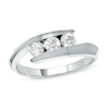 Thumbnail Image 0 of 0.50 CT. T.W. Diamond Past Present Future® Bypass Ring in 14K White Gold