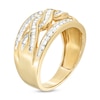 Thumbnail Image 3 of 0.50 CT. T.W. Round and Baguette Diamond Swirl Band in 10K Gold