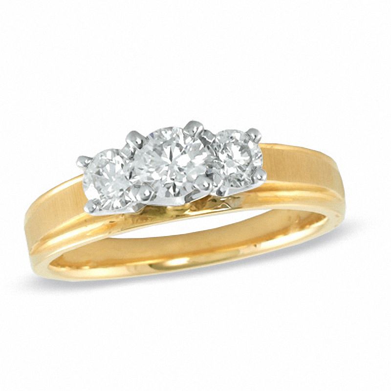 0.75 CT. T.W. Diamond Three Stone Engagement Ring in 14K Gold
