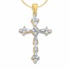 Thumbnail Image 1 of 0.10 CT. T.W. Diamond Miracle Cross Pendant in 10K Gold