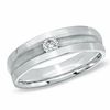 Ladies' 0.13 CT. Diamond Solitaire Wedding Band in 10K White Gold