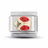 Thumbnail Image 1 of Enamel Ladybug Italian Charm in Stainless Steel with 18K Gold-Tone Accents