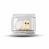 Thumbnail Image 1 of Cat Italian Charm in Stainless Steel with 18K Gold-Tone Accents