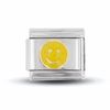 Thumbnail Image 0 of Enamel Happy Face Italian Charm in Stainless Steel with 18K Gold-Tone Accents