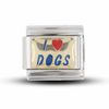 Thumbnail Image 1 of Enamel 'I Heart Dogs' Italian Charm in Stainless Steel and 18K Gold-Tone Accents