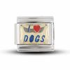 Thumbnail Image 0 of Enamel 'I Heart Dogs' Italian Charm in Stainless Steel and 18K Gold-Tone Accents