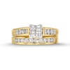 Thumbnail Image 4 of 1.00 CT. T.W. Quad Square-Cut Diamond Bridal Set in 14K Gold