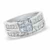 Thumbnail Image 0 of 1.00 CT. T.W. Quad Princess-Cut Diamond Bridal Set in 14K White Gold