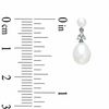 Freshwater Cultured Pearl and Diamond Accent Drop Earrings in 10K White Gold