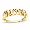 Thumbnail Image 1 of 0.12 CT. T.W. Diamond Script Mom Ring in 10K Gold