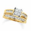 0.50 CT. T.W. Quad Square-Cut Diamond Bridal Set in 14K Gold