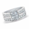 Thumbnail Image 1 of 1.50 CT. T.W. Princess-Cut Quad Diamond Bridal Set in 14K White Gold