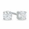 Thumbnail Image 1 of Celebration Canadian Lux® 0.50 CT. T.W. Certified Diamond Earrings in 18K White Gold (H-I/SI2)