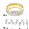Men's 7.0mm Concave Wedding Band in 14K Two-Tone Gold - Size 10