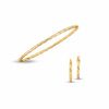 Thumbnail Image 1 of 3.0mm Twisted Tube Bangle and Earring Set in 10K Gold