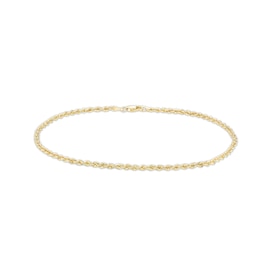 10K Gold Rope Chain Anklet - 10&quot;