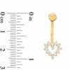 Thumbnail Image 2 of 014 Gauge Heart Belly Button Ring with Cubic Zirconia in 14K Gold