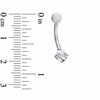 Thumbnail Image 2 of 014 Gauge Curved Barbell with Cubic Zirconia in 14K White Gold