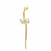 Thumbnail Image 1 of Butterfly with Tail Belly Button Ring with Cubic Zirconia in 14K Gold
