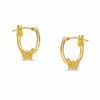 Thumbnail Image 0 of 14K Gold Hoop Earrings with Butterfly