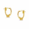 Thumbnail Image 1 of 14K Gold Hoop Earrings with Butterfly