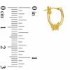 Thumbnail Image 2 of 14K Gold Hoop Earrings with Butterfly