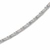 CT. T.W. Diamond "X" Channel Bracelet in 10K White Gold