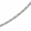 Thumbnail Image 0 of 0.10 CT. T.W. Diamond "X" Channel Bracelet in 10K White Gold