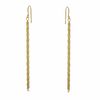14K Gold Triple Strand Drop Earrings