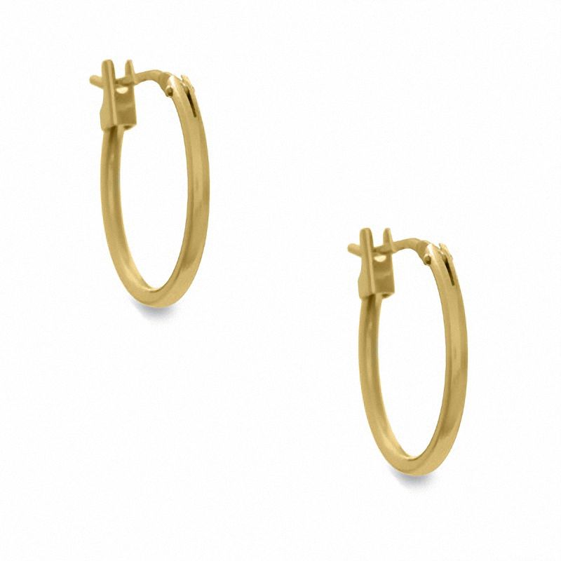 14K Gold 14mm Hoop Earrings|Peoples Jewellers