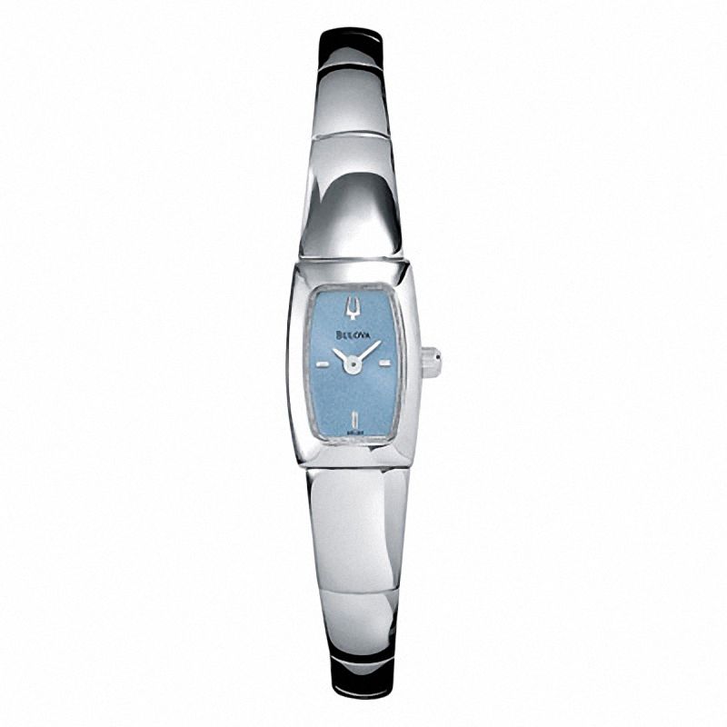Ladies' Bulova Bangle Watch with Blue Tonneau Dial (Model: 96L98)|Peoples Jewellers