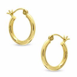 14K Gold 16mm Hoop Earrings