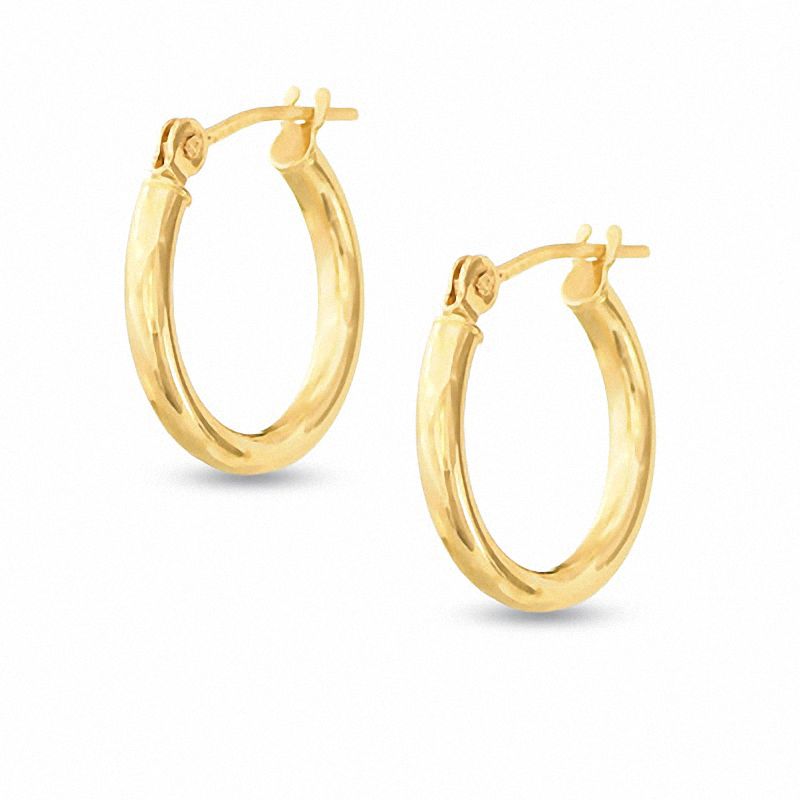 13mm Hoop Earrings in 14K Gold