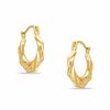 Thumbnail Image 1 of 10K Two-Tone Gold Octagonal Hoop Earrings