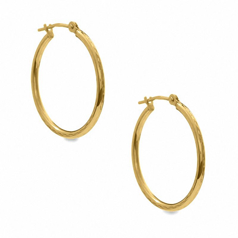 10K Gold 22.0mm Hoop Earrings