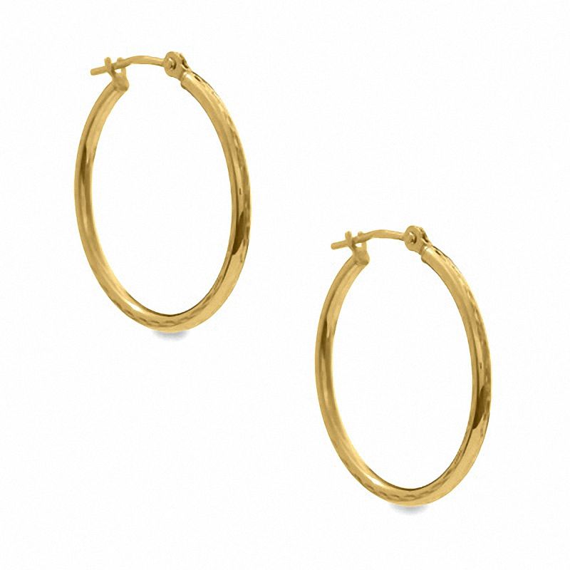 10K Gold 22.0mm Hoop Earrings