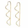 Thumbnail Image 1 of 14K Gold Wavy Stick Threader Earrings