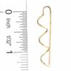 Thumbnail Image 2 of 14K Gold Wavy Stick Threader Earrings
