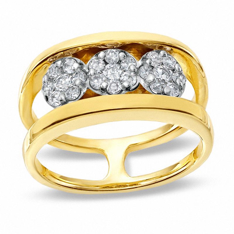 0.50 CT. T.W. Diamond Open Ladder Ring in 14K Gold