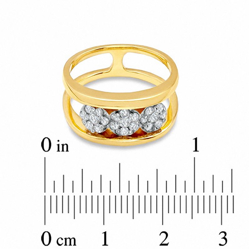 Main Image 3 of 0.50 CT. T.W. Diamond Open Ladder Ring in 14K Gold