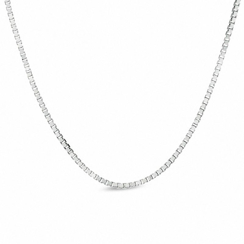 0.52mm Box Chain Necklace in 14K White Gold|Peoples Jewellers