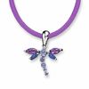 Thumbnail Image 0 of 10K White Gold Tanzanite, Iolite and Amethyst Dragonfly Pendant