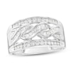 Thumbnail Image 1 of 0.49 CT. T.W. Diamond Swirl Band in 10K White Gold