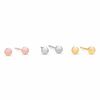 Thumbnail Image 1 of Three-Piece 3.0mm Ball Stud Earrings Set in 14K Tri-Coloured Gold