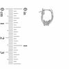 Thumbnail Image 2 of 14K White Gold 12.0mm Hoop with Butterfly Earrings