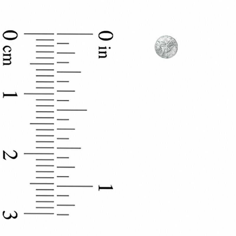 14K White Gold Three-Piece Ball Stud Earrings Set