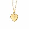 Thumbnail Image 1 of Child's Diamond Accent Locket in 10K Gold - 13"