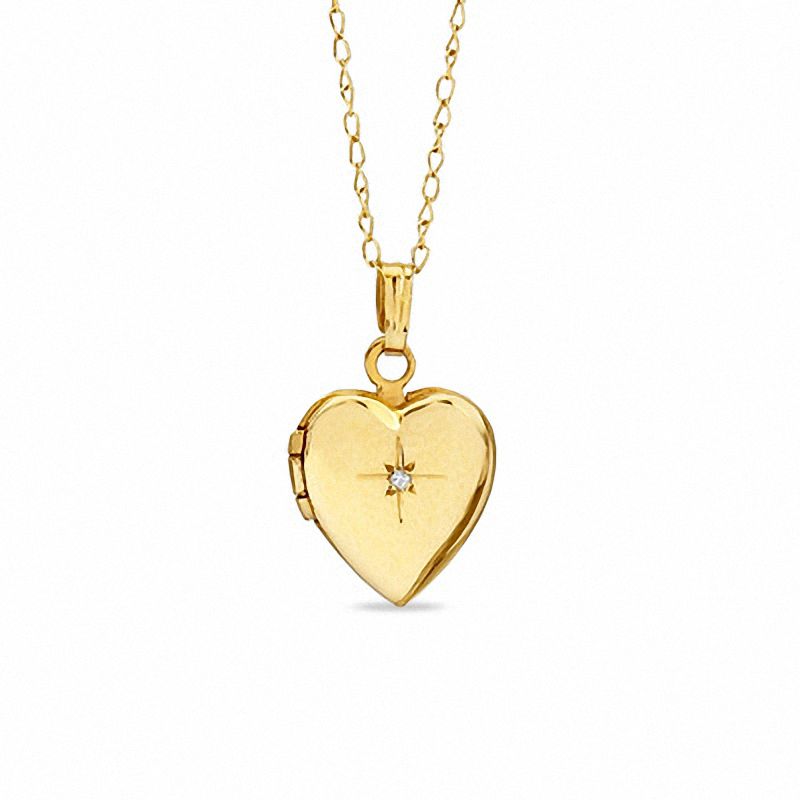 Childrens gold online locket necklace