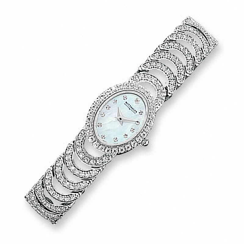 Ladies Wittnauer Krystal Crystal Accent Watch with Oval Mother of Pearl Dial Model 10L12 Peoples Jewellers